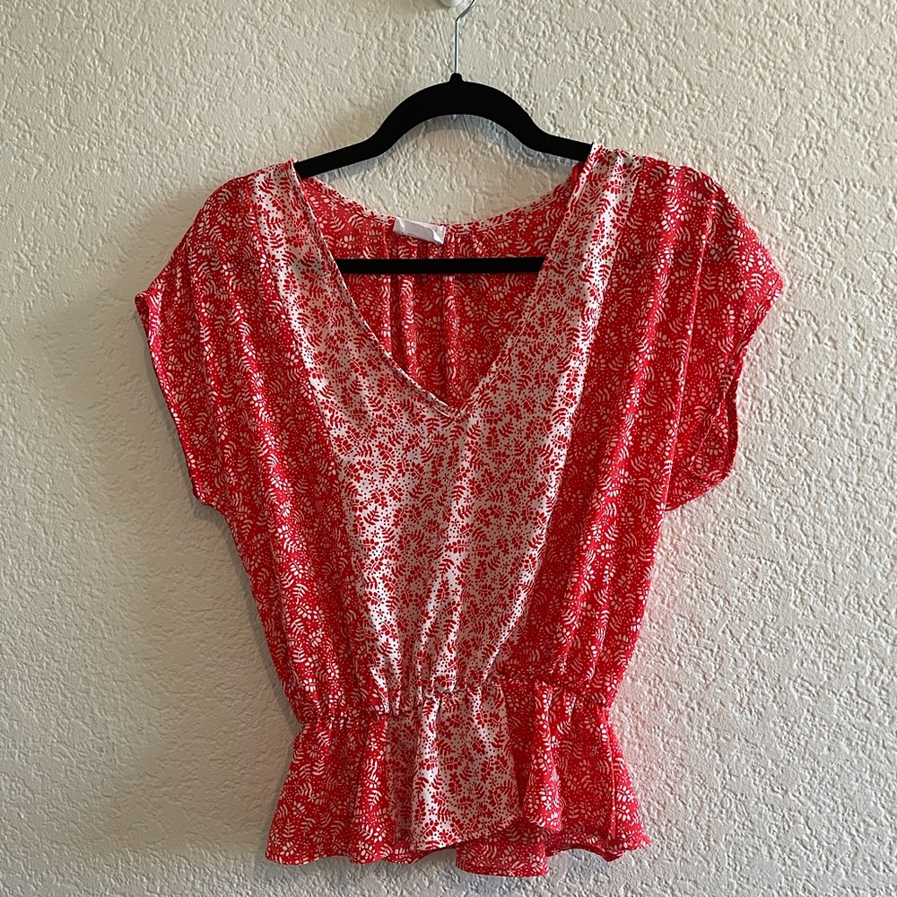 Floral Short Sleeve Blouse
